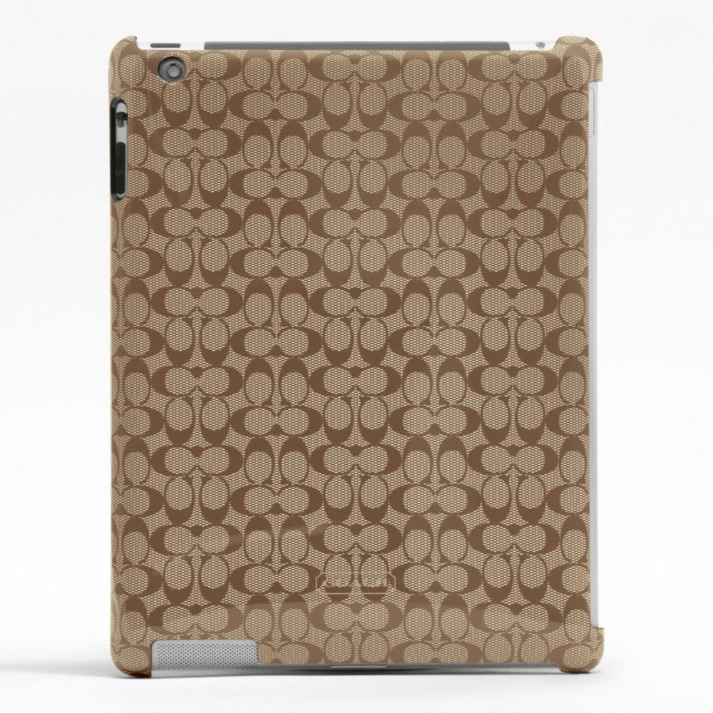 SIGNATURE MOLDED IPAD CASE - KHAKI/MAHOGANY - COACH F66676