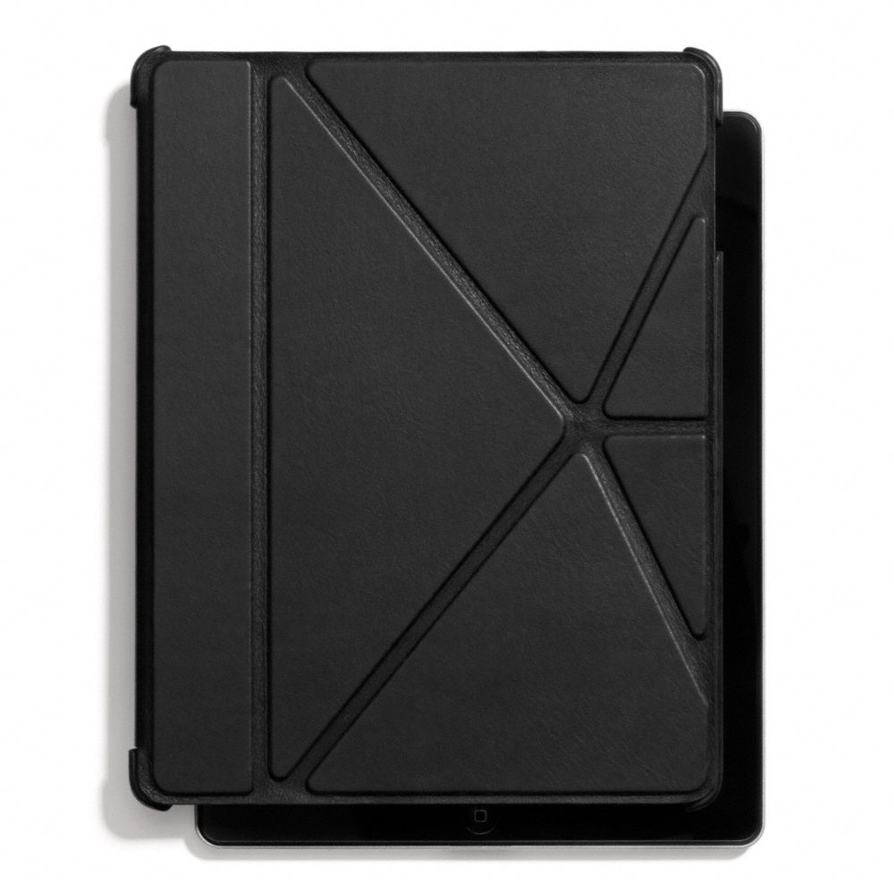 COACH BLEECKER LEATHER IPAD 4 CASE - BLACK - f66725