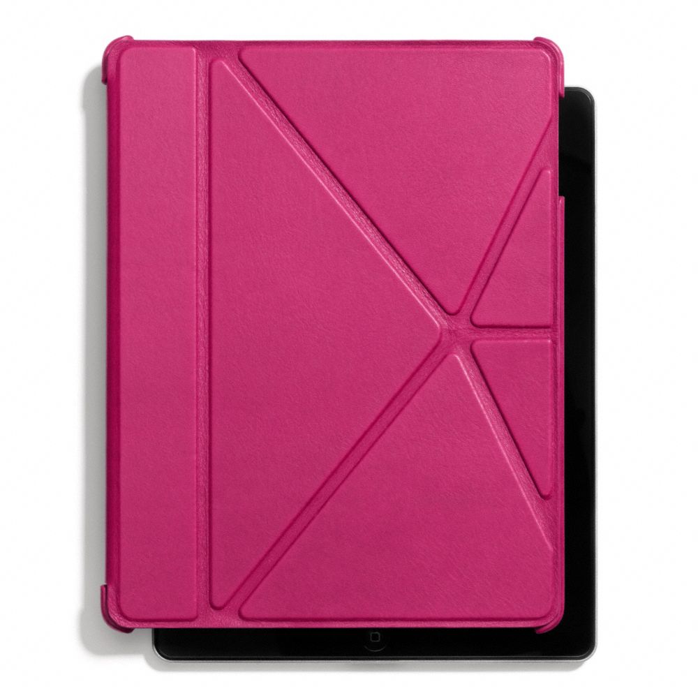 BLEECKER LEATHER IPAD 4 CASE - f66725 - FUCHSIA