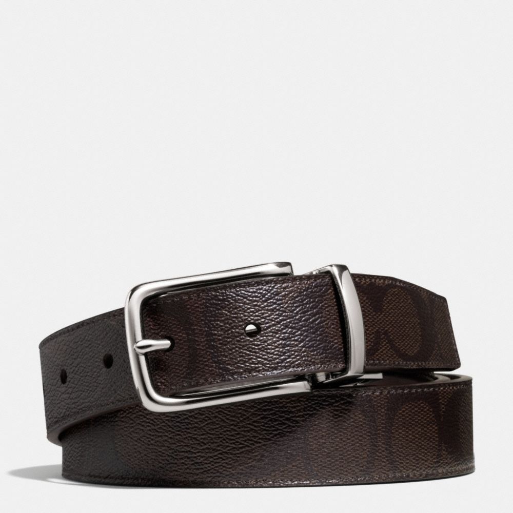 COACH DRESS WESTON SIGNATURE C BELT - MAHOGANY/BROWN - f66733