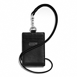 COACH CAMPBELL LEATHER LANYARD ID - ONE COLOR - F66780