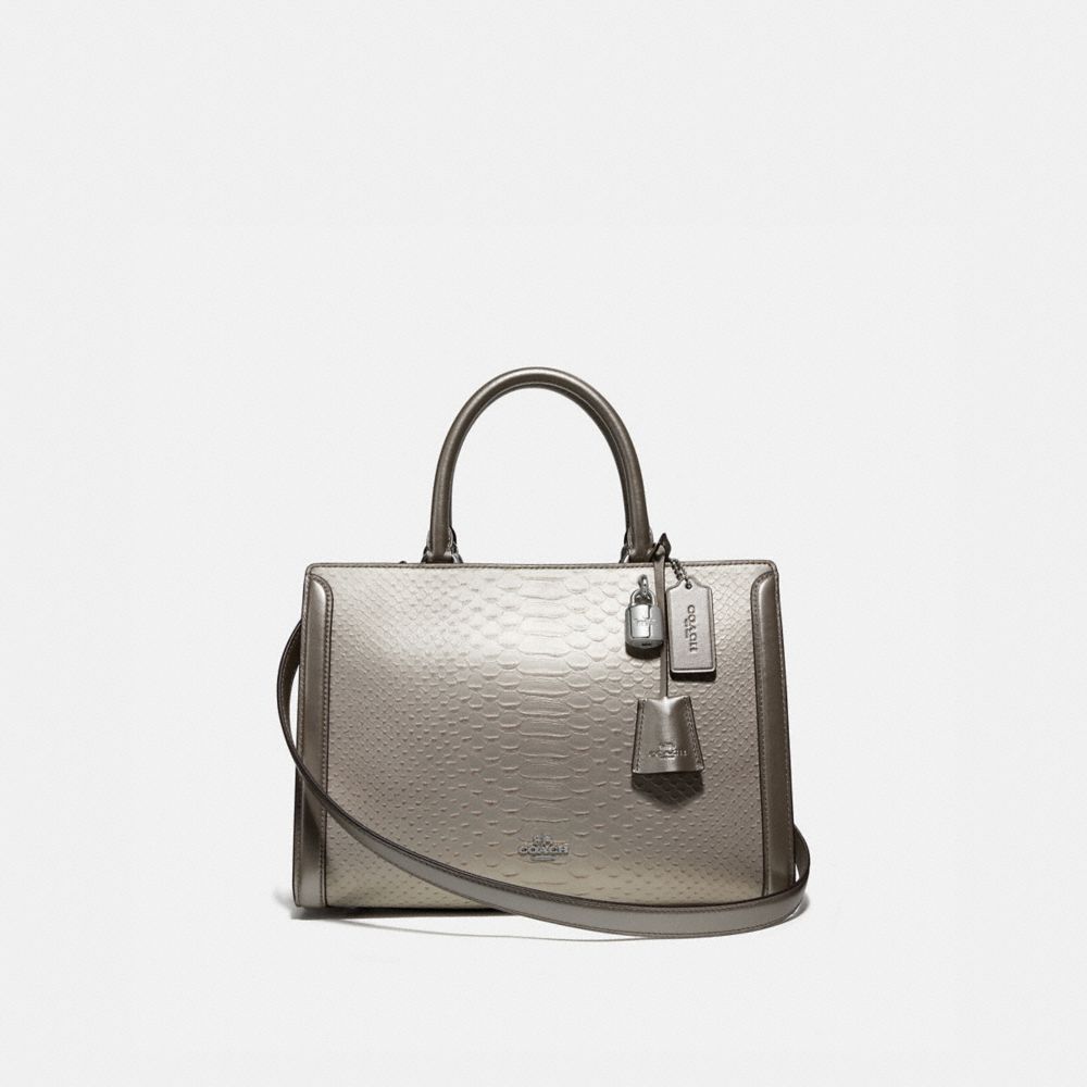 COACH F66852 ZOE CARRYALL PLATINUM/SILVER