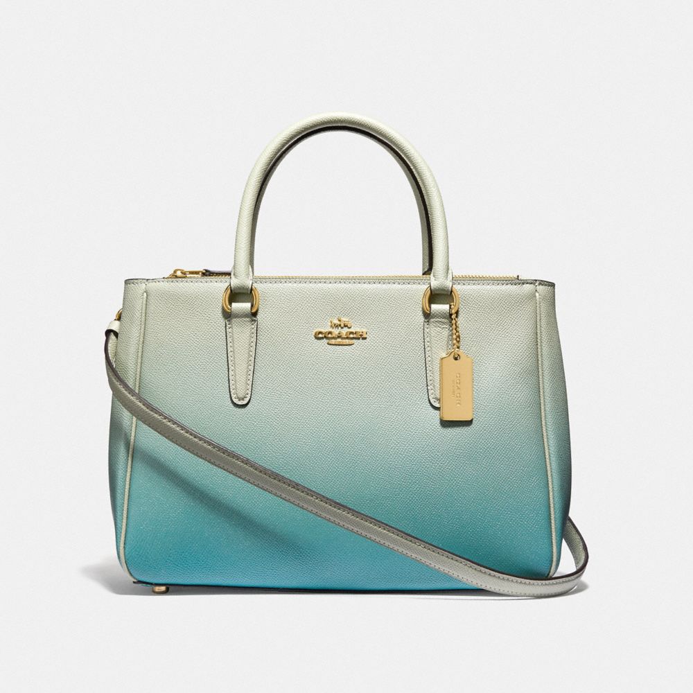 COACH F66884 - SURREY CARRYALL WITH OMBRE GREEN MULTI/IMITATION GOLD