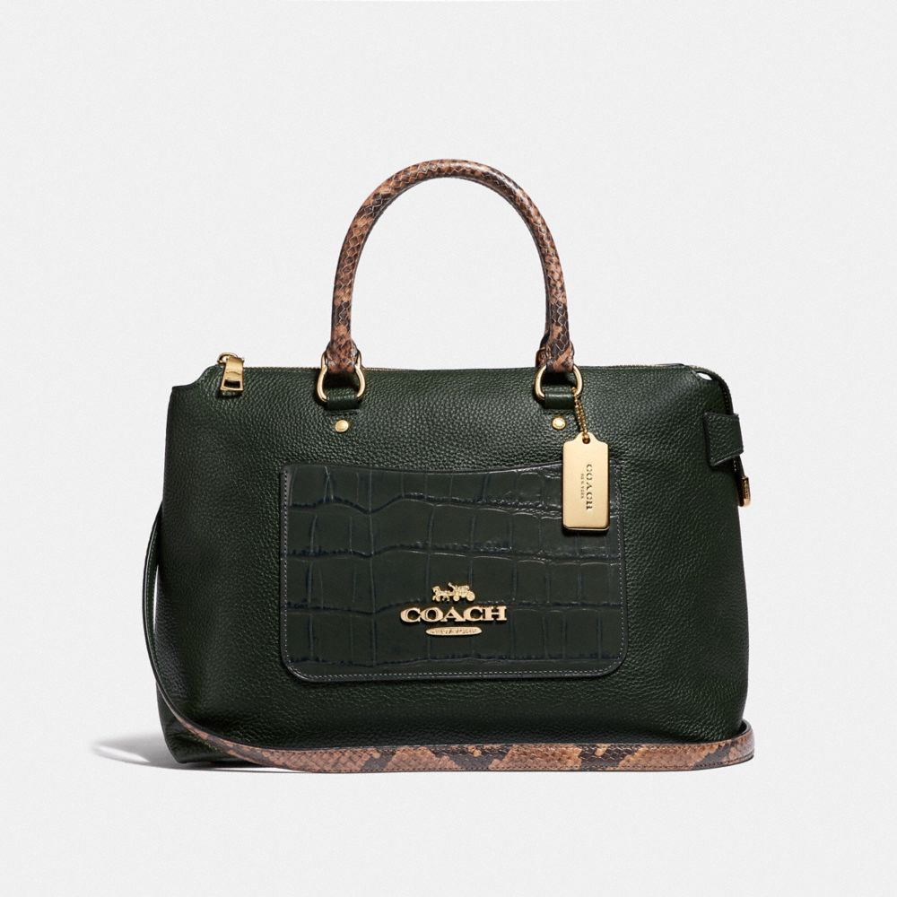 EMMA SATCHEL - F66886 - IVY/IMITATION GOLD