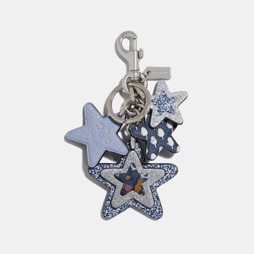 COACH F66905 Star Multimix Bag Charm MIDNIGHT NAVY/SILVER