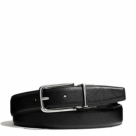 COACH f66916 HARNESS TEXTURED LEATHER CUT TO SIZE REVERSIBLE BELT 