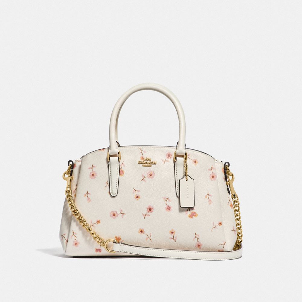 COACH F66922 MINI SAGE CARRYALL WITH VINTAGE PRAIRIE PRINT CHALK-MULTI/IMITATION-GOLD