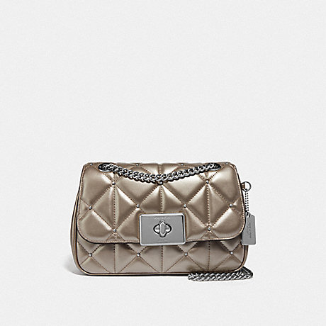 COACH CASSIDY CROSSBODY WITH STUDDED DIAMOND QUILTING - PLATINUM/SILVER - F66923
