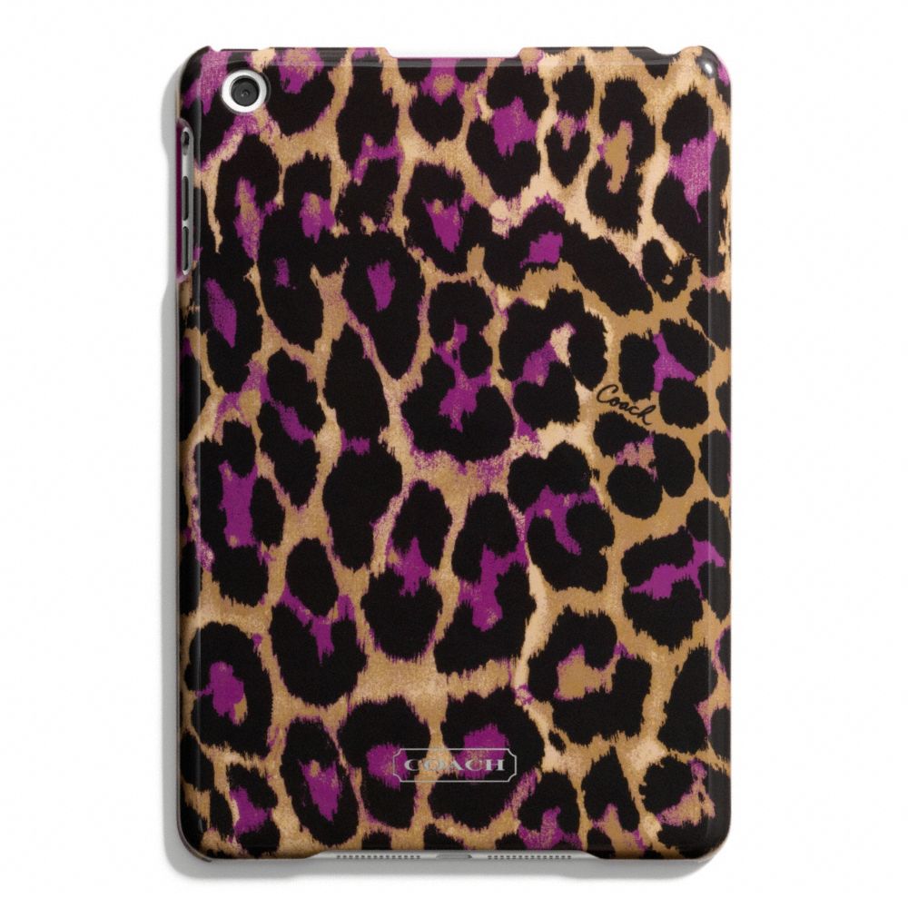 COACH SIGNATURE STRIPE OCELOT PRINT MOLDED MINI IPAD CASE -  - f66950