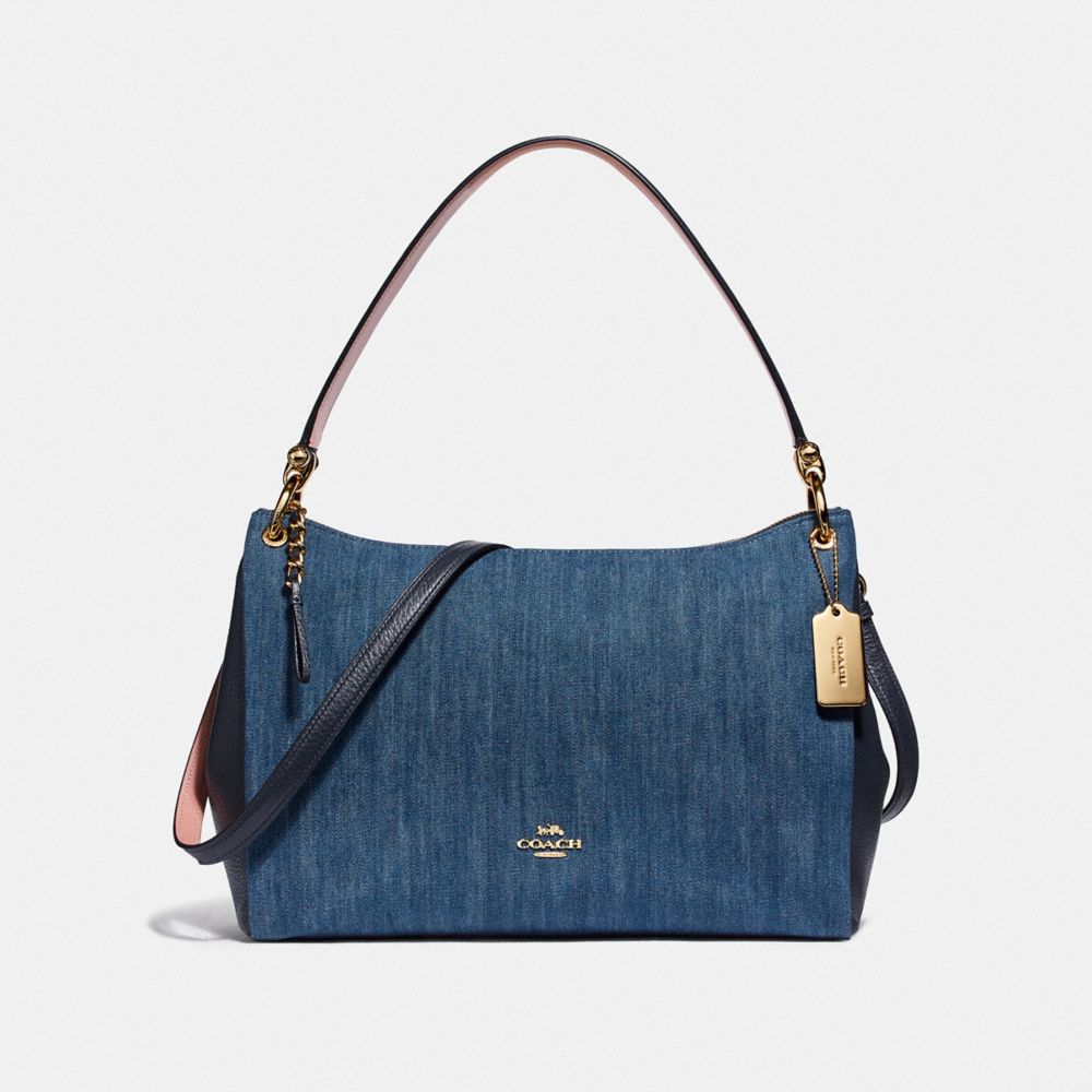 MIA SHOULDER BAG - F66964 - DENIM/LIGHT GOLD