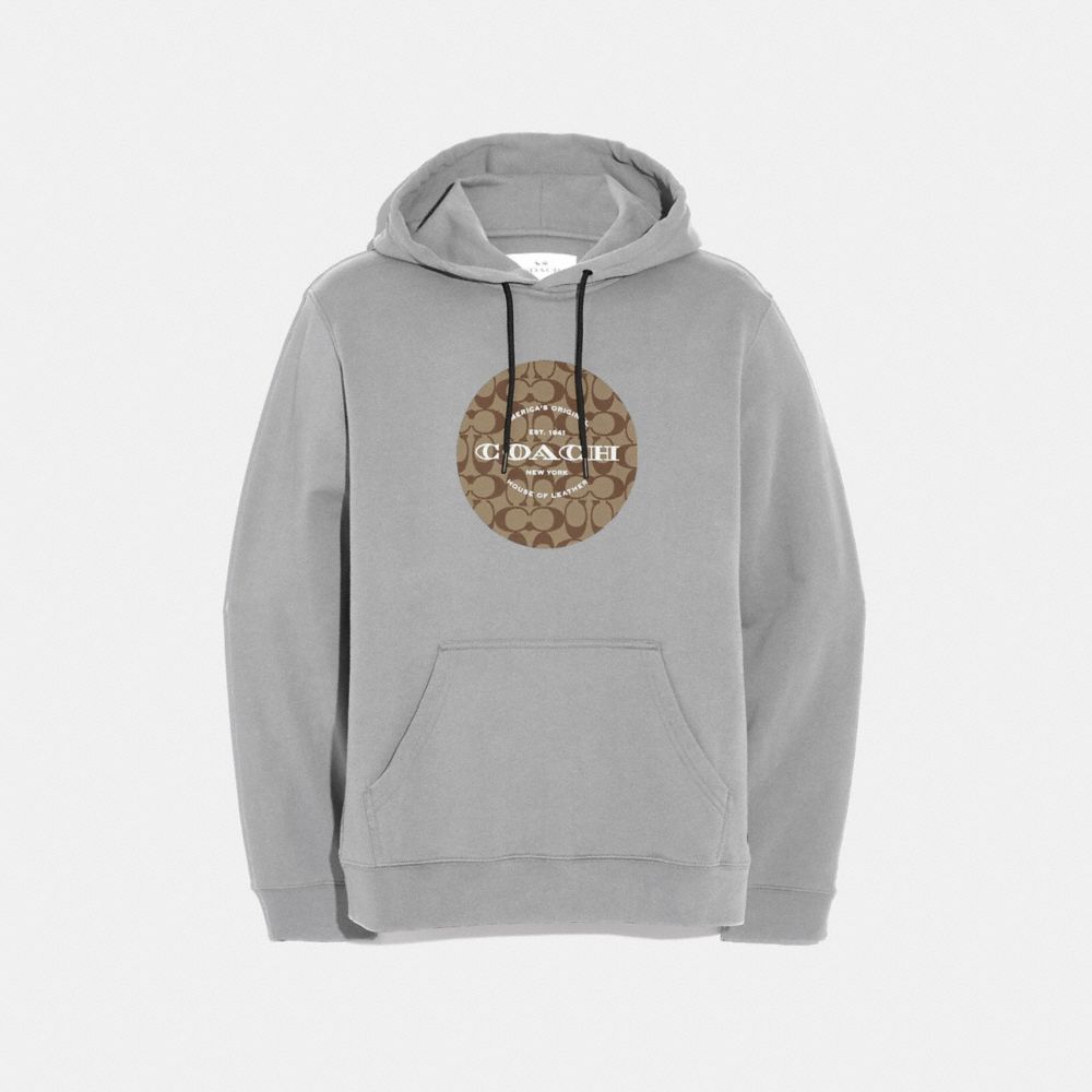 PULLOVER HOODIE - HEATHER GREY - COACH F67001