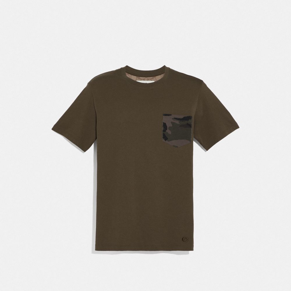 COACH F67003 CAMO T-SHIRT DARK-OLIVE