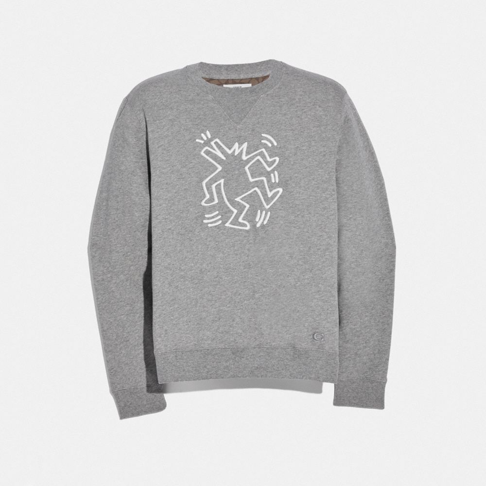 COACH KEITH HARING SWEATSHIRT - HEATHER GREY - F67010