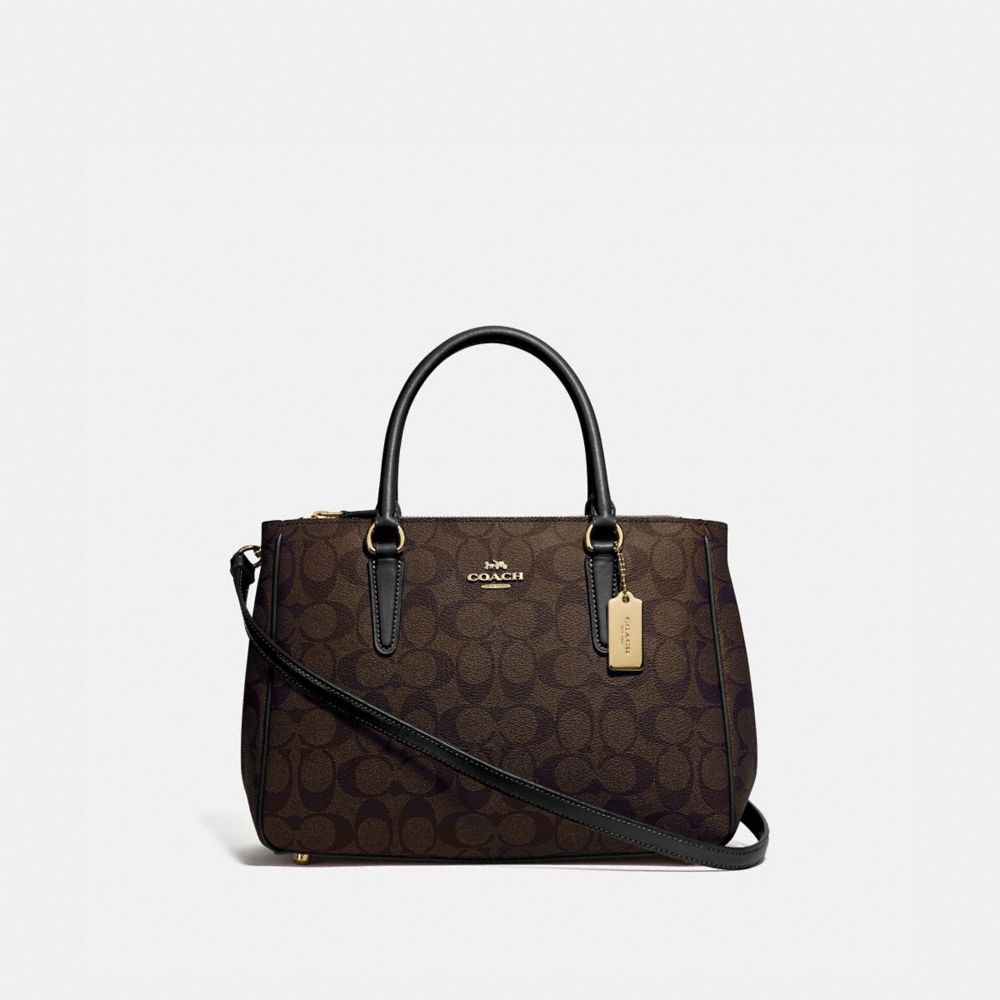 SURREY CARRYALL IN SIGNATURE CANVAS - BROWN/BLACK/IMITATION GOLD - COACH F67026