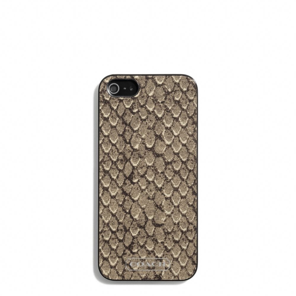 COACH TAYLOR SNAKE PRINT IPHONE 5 CASE - SILVER/GUNMETAL - F67057