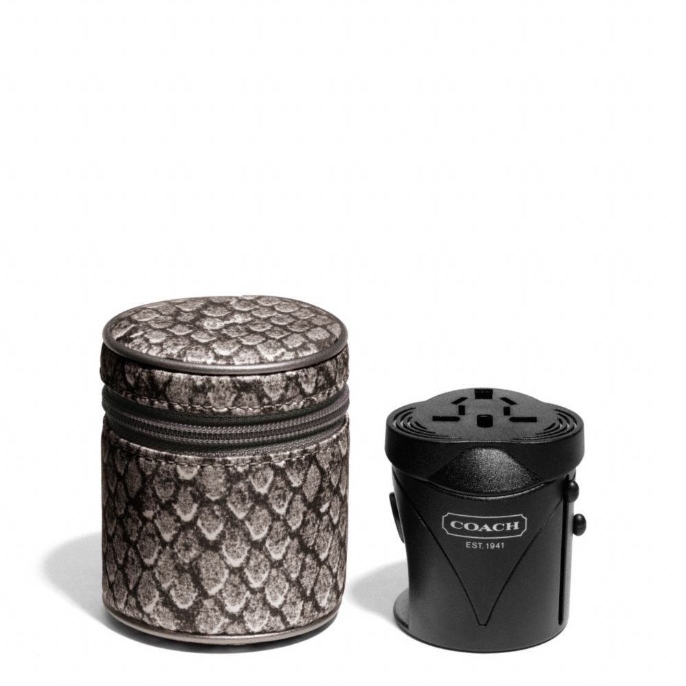 COACH F67059 TAYLOR SNAKE PRINT TRAVEL ADAPTOR ONE-COLOR