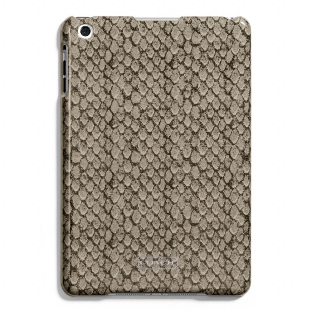 COACH TAYLOR SNAKE PRINT MOLDED MINI IPAD CASE - SILVER/GUNMETAL - F67060