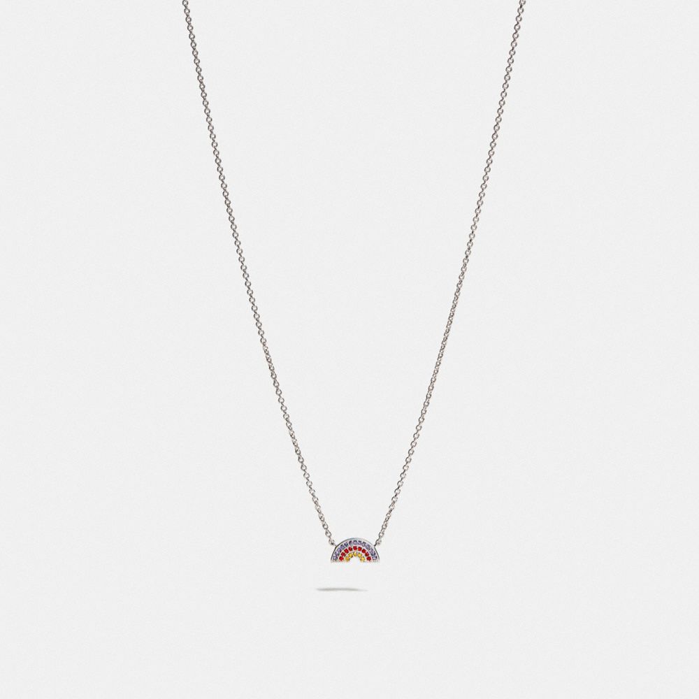 COACH F67094 Rainbow Necklace MULTI/SILVER
