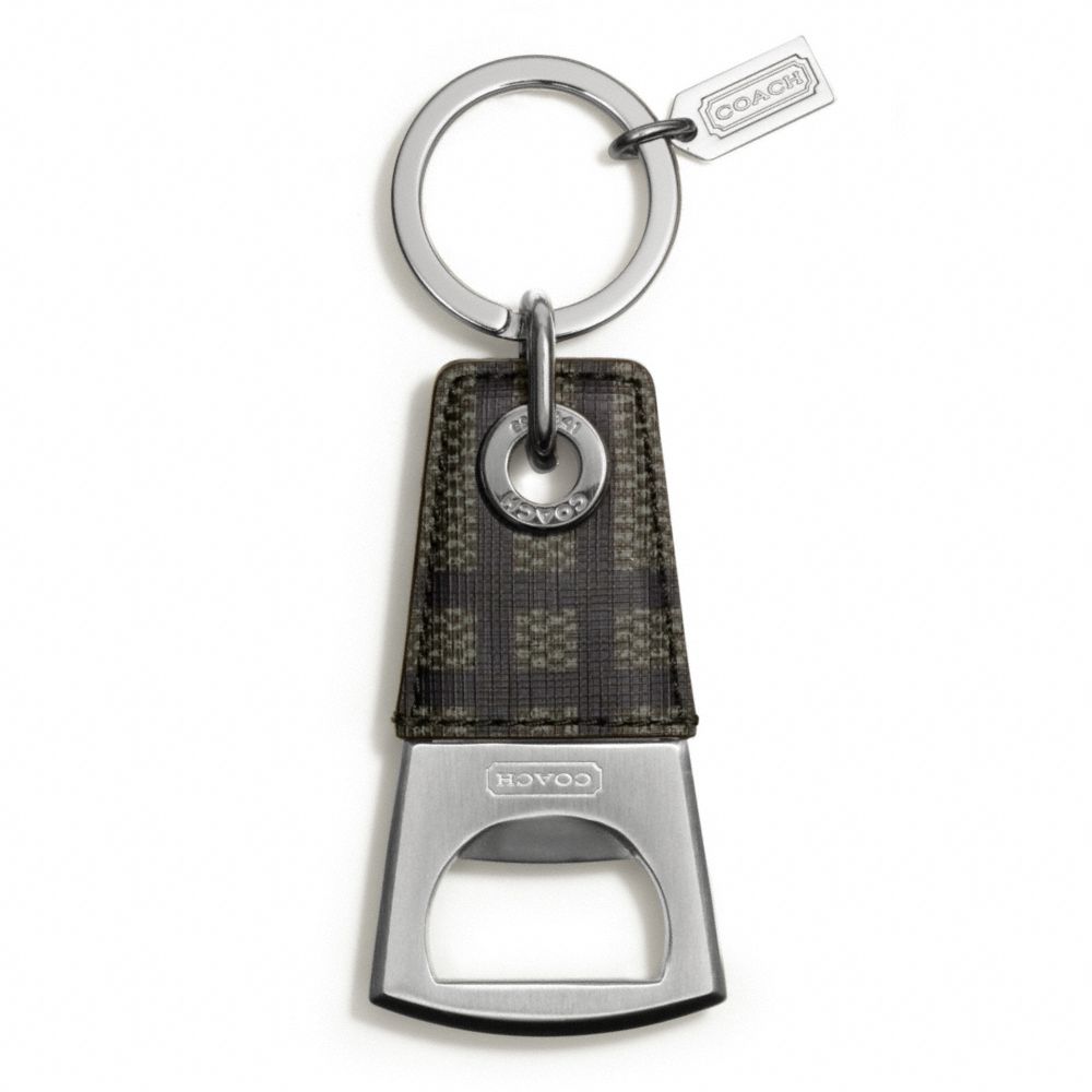 COACH TATTERSALL BOTTLE OPENER KEY RING - ONE COLOR - F67097
