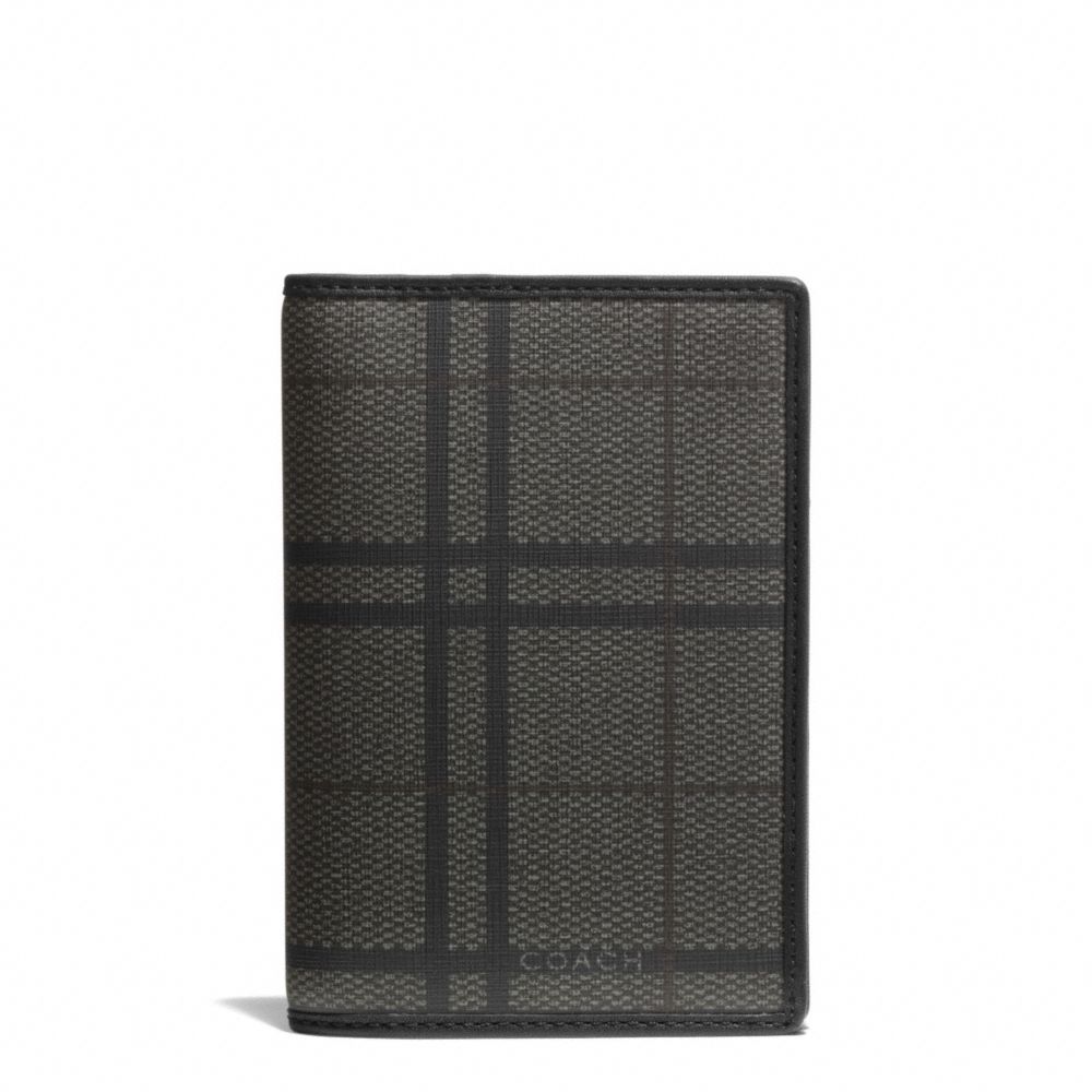 COACH TATTERSALL PASSPORT CASE - ONE COLOR - F67099