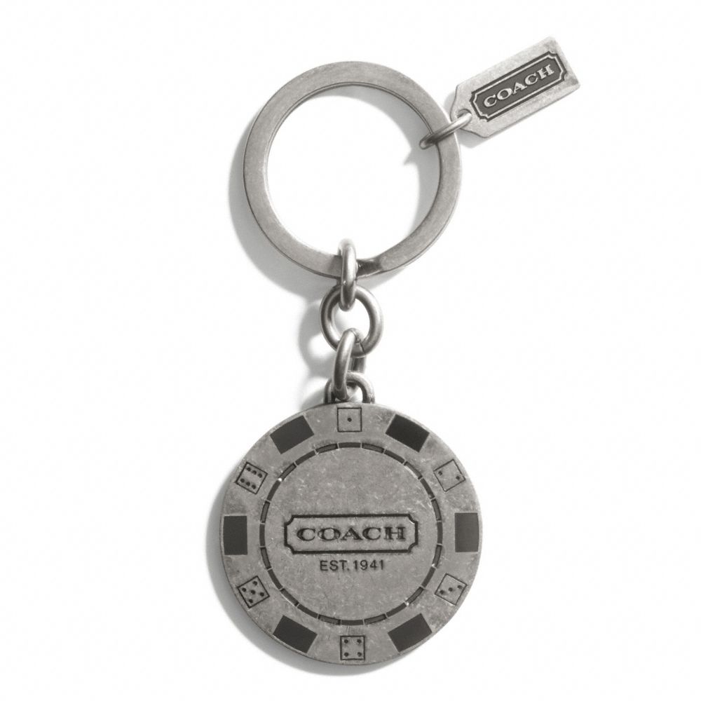 COACH CASINO CHIP KEY RING - ONE COLOR - F67100