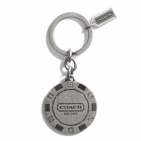 COACH F67100 CASINO CHIP KEY RING ONE-COLOR