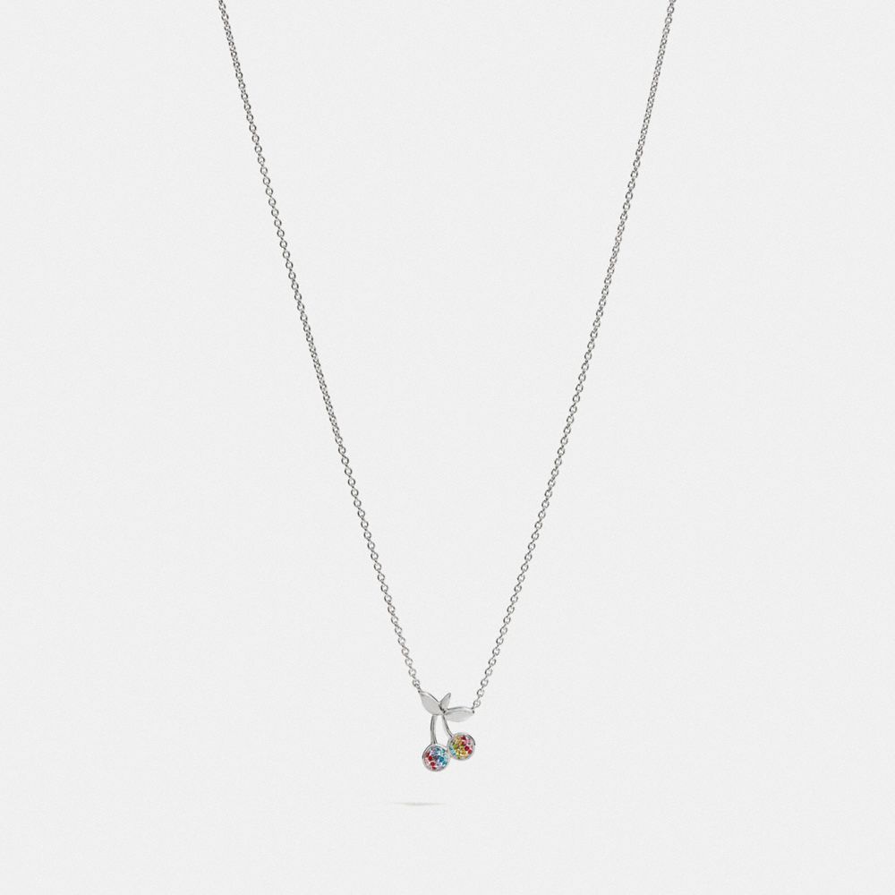 COACH F67101 Cherry Necklace MULTI/SILVER
