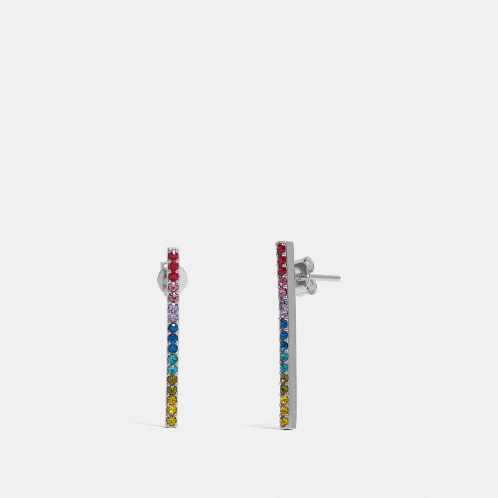 COACH F67103 BAR EARRINGS MULTI/SILVER