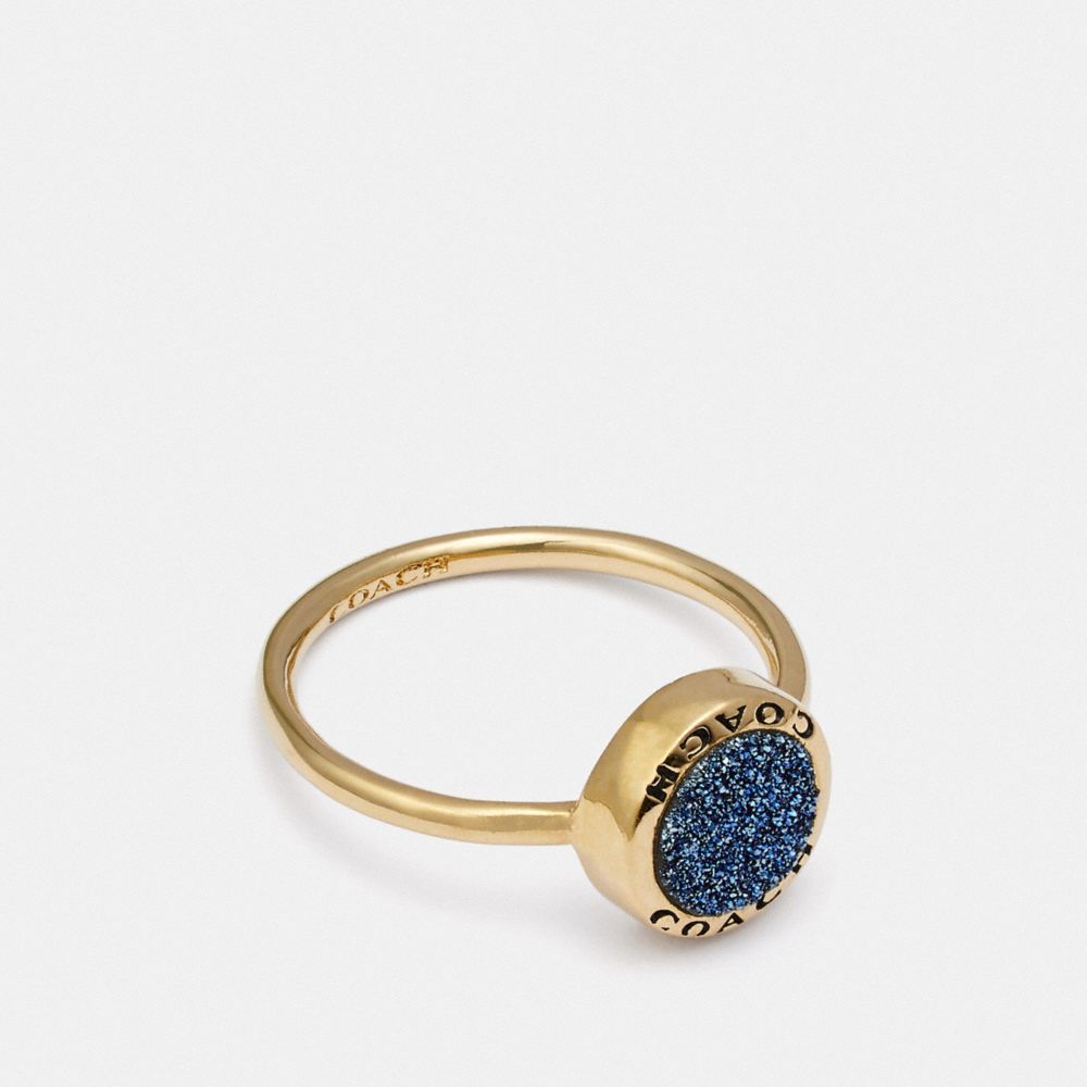 COACH F67126 - OPEN CIRCLE RING BLUE/GOLD