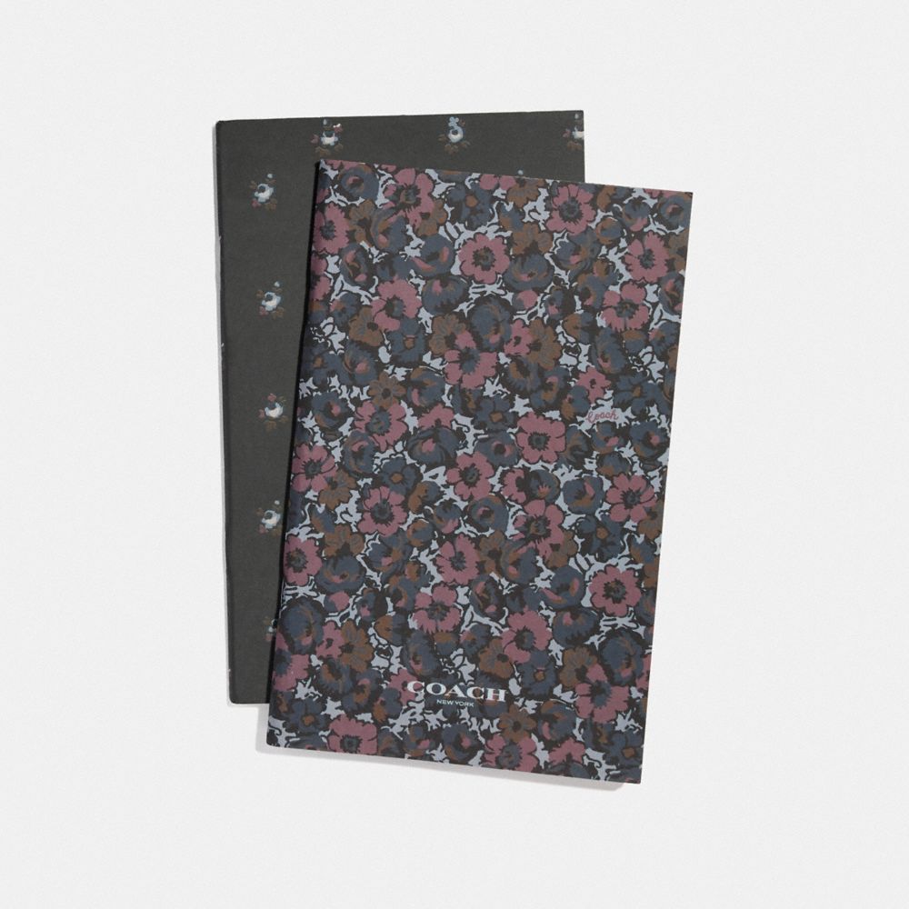 COACH F67144 NOTEBOOK SET WITH DITSY FLORAL PRINT MULTICOLOR