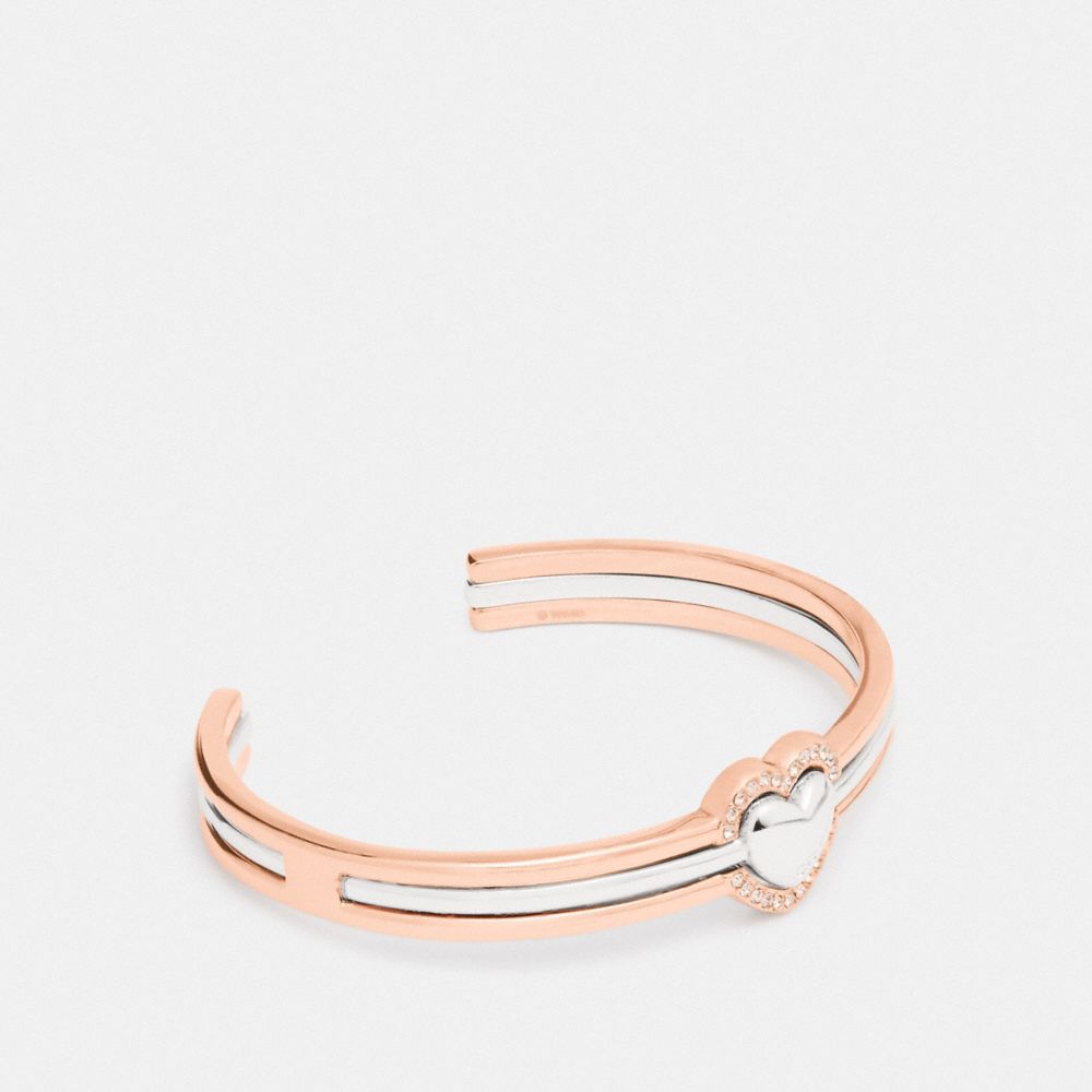 HALO HEART BANGLE - F67154 - ROSE GOLD/SILVER