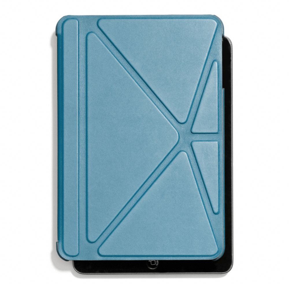 COACH F67156 Bleecker Leather Mini Ipad Case CADET