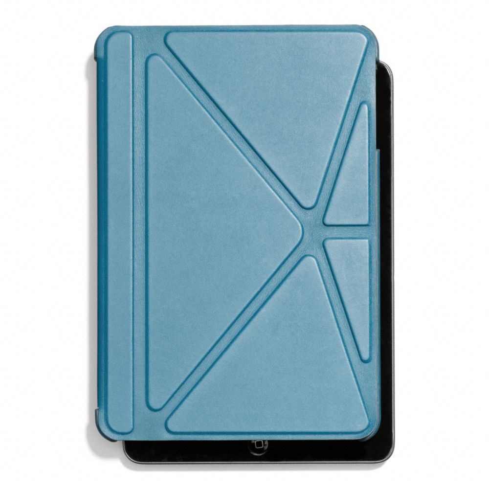 BLEECKER LEATHER MINI IPAD CASE - f67156 - CADET