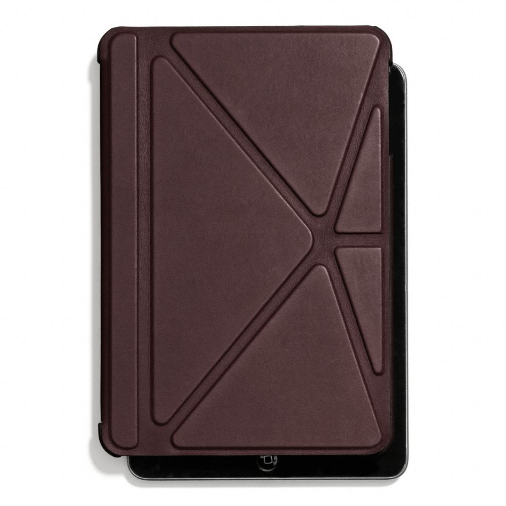 COACH F67156 Bleecker Leather Mini Ipad Case CORDOVAN