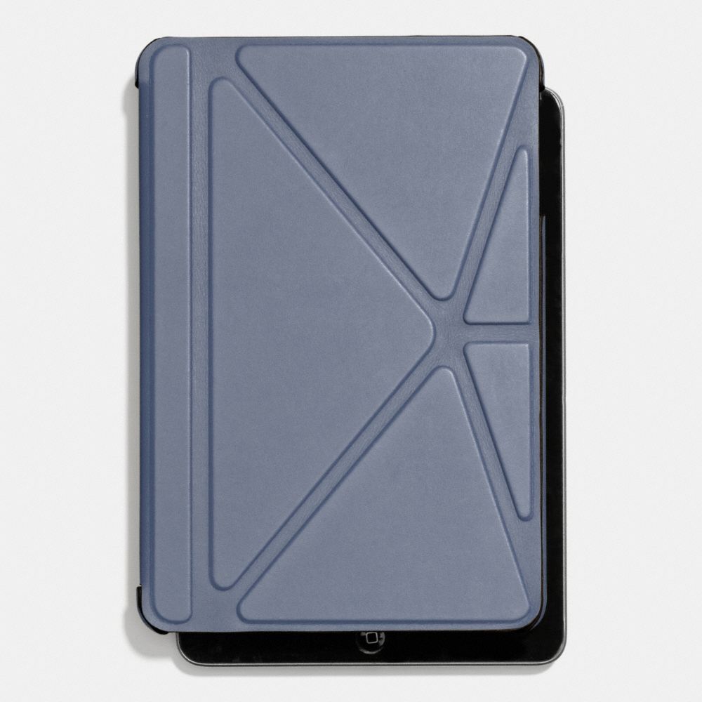 COACH F67156 Bleecker Origami Ipad Mini Case In Leather FROST BLUE