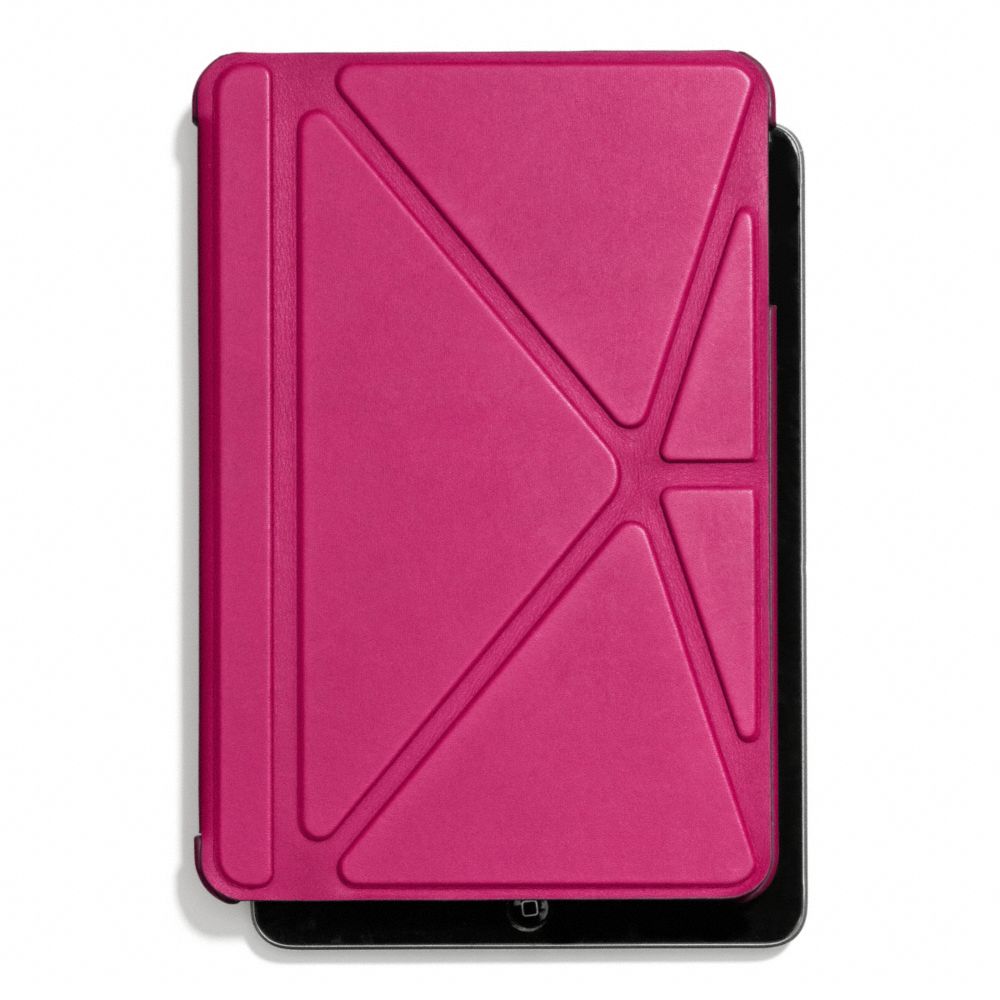 COACH F67156 Bleecker Leather Mini Ipad Case FUCHSIA