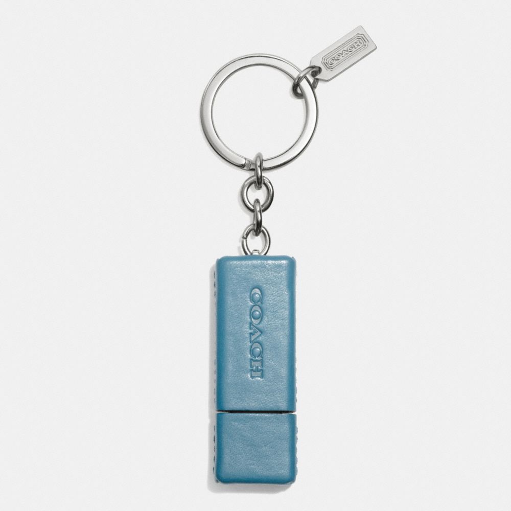 COACH BLEECKER LEATHER USB DRIVE - CADET - f67257