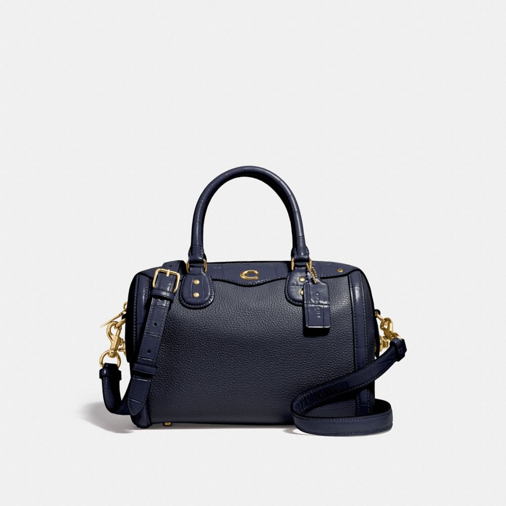 COACH F67414 Ivie Bennett Satchel MIDNIGHT/LIGHT GOLD