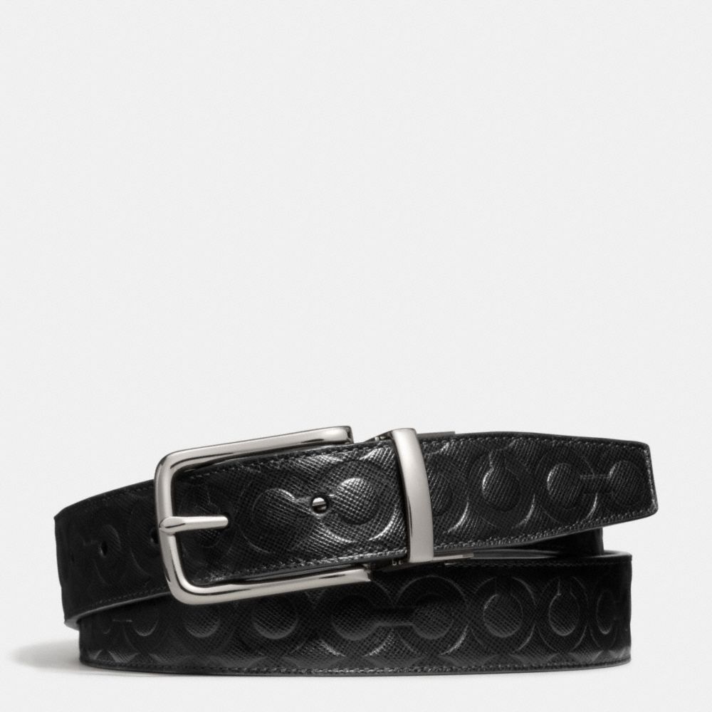 COACH F67417 - DRESS WESTON OP ART BELT BLACK/BLACK