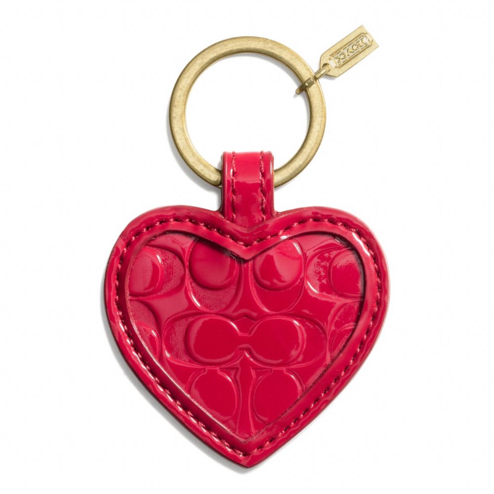 COACH F67433 EMBOSSED LIQUID GLOSS MIRROR KEY RING ONE-COLOR