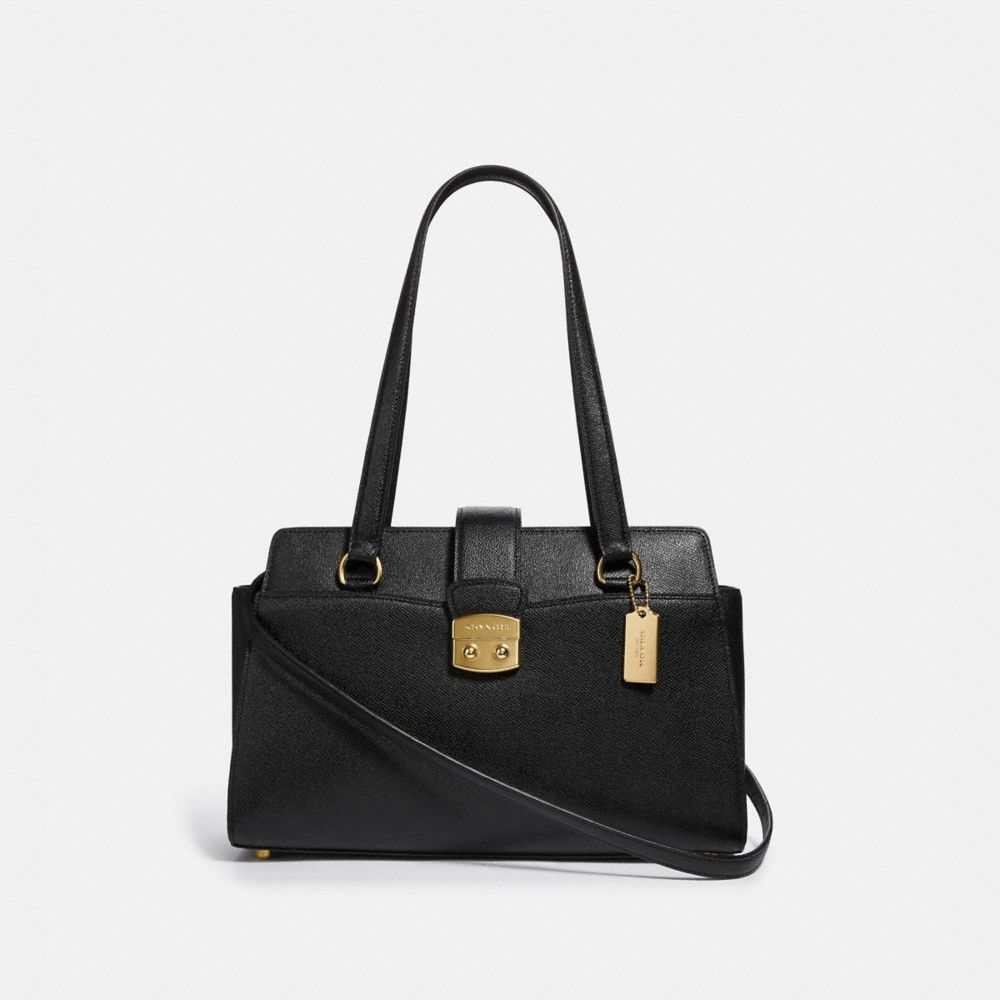 AVARY CARRYALL - F67455 - BLACK/LIGHT GOLD