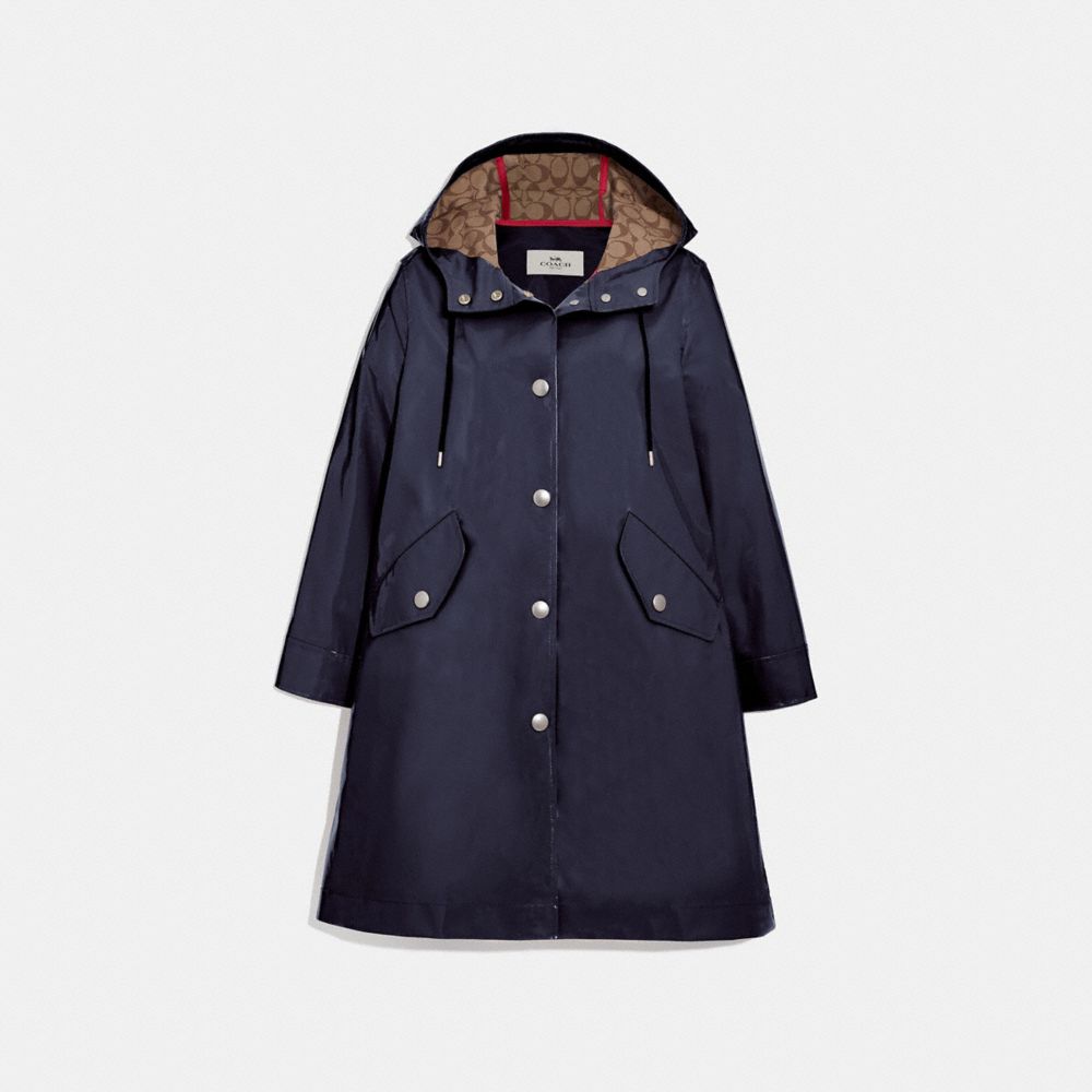 RAINCOAT WITH SIGNATURE LINING - F67459 - NAVY