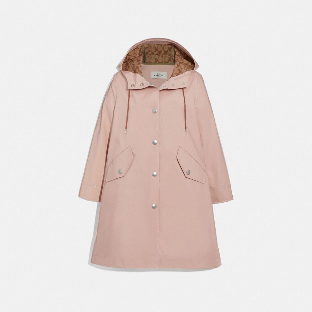 RAINCOAT WITH SIGNATURE LINING - ORCHID - COACH F67459