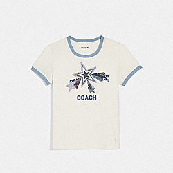 COACH F67478 Shooting Star Coach T-shirt WHITE