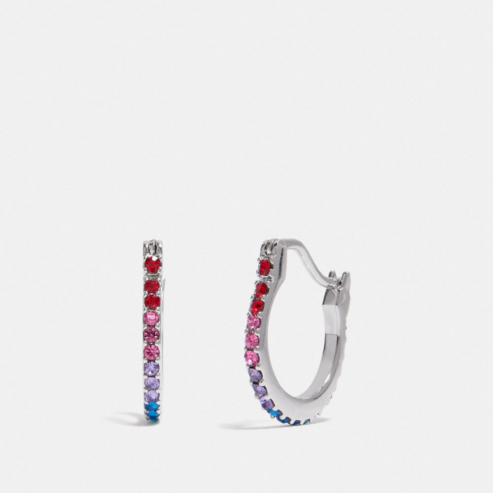 COACH F67479 Huggie Earrings MULTI/SILVER