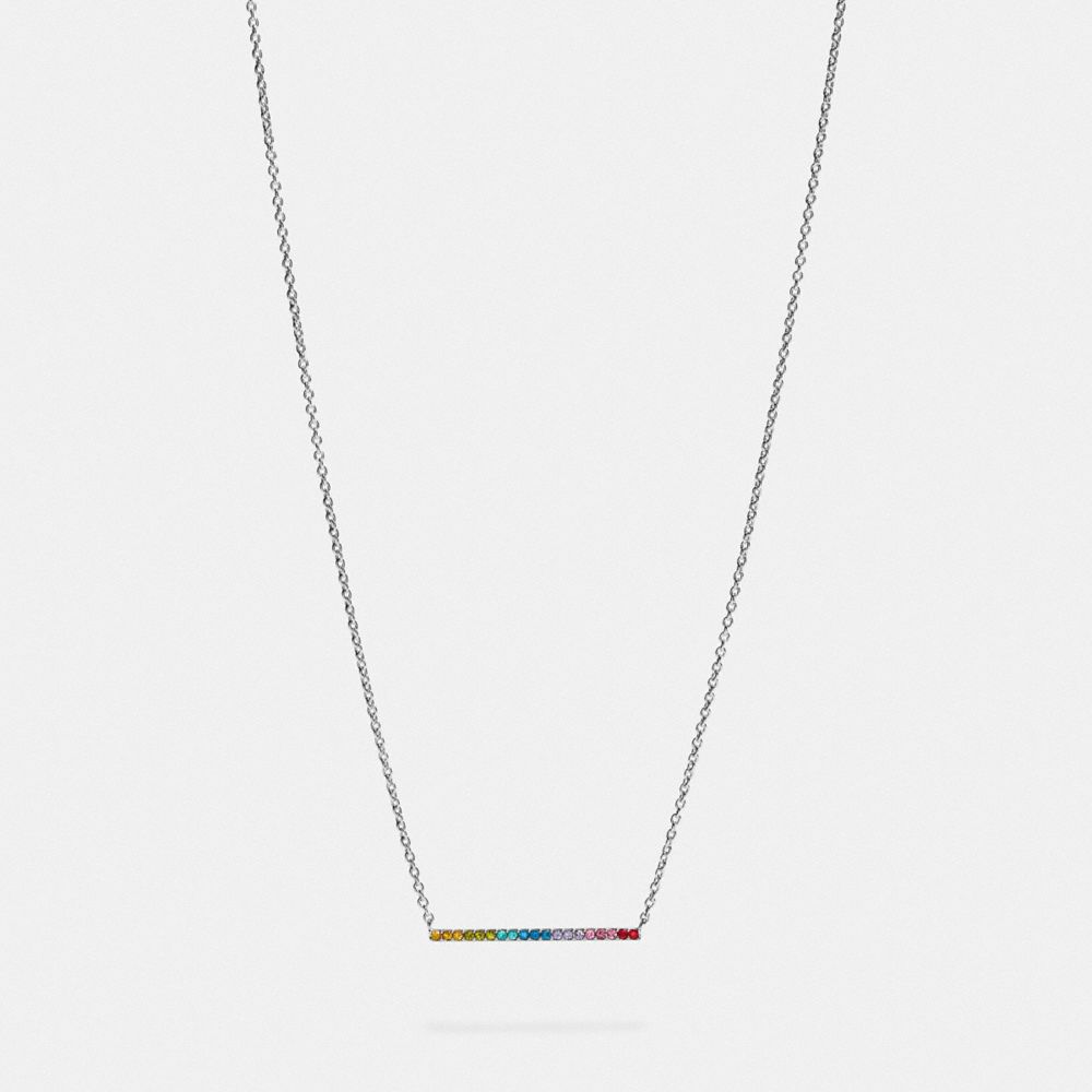 BAR NECKLACE - MULTI/SILVER - COACH F67481