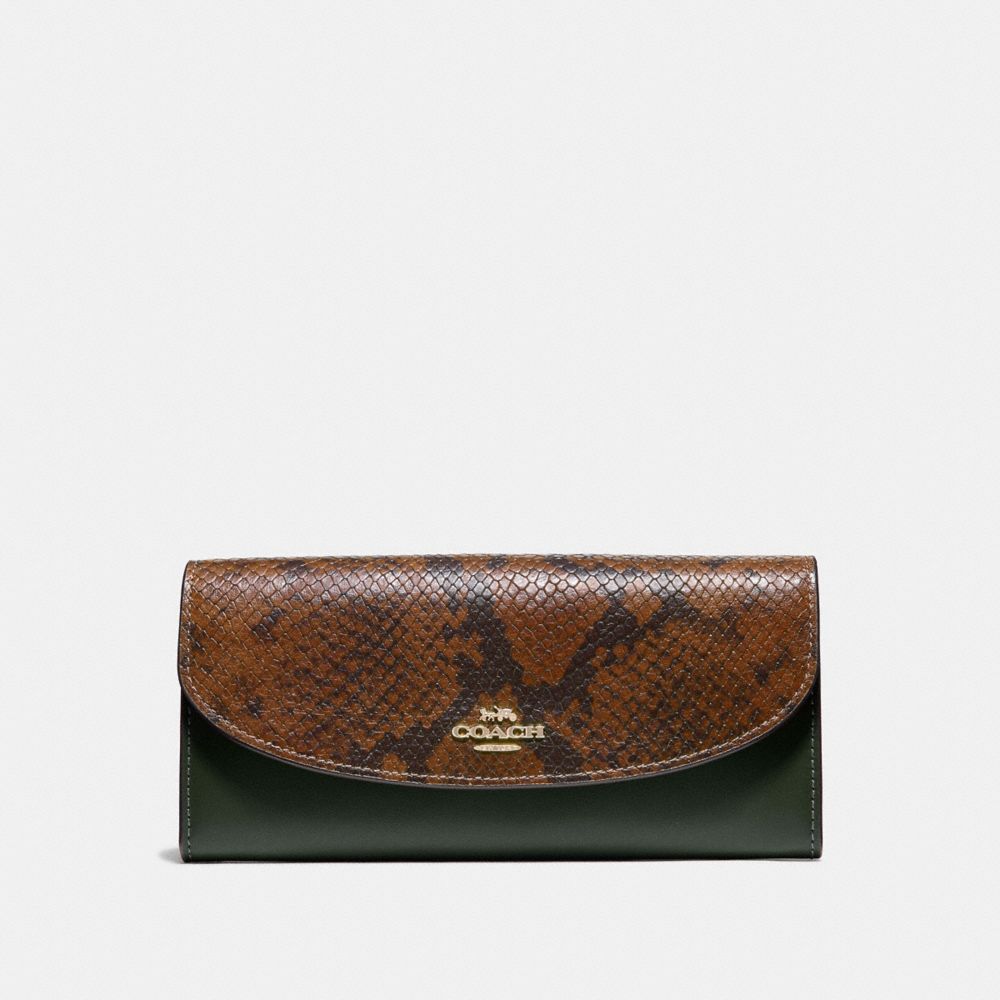 COACH F67499 SLIM ENVELOPE WALLET IVY/IMITATION-GOLD