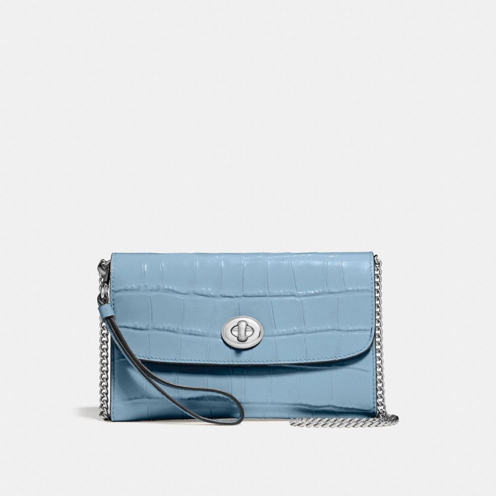 COACH F67503 CHAIN CROSSBODY CORNFLOWER/SILVER