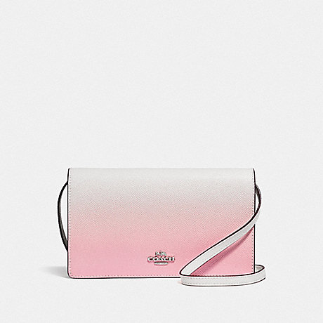 COACH F67504 HAYDEN FOLDOVER CROSSBODY CLUTCH WITH OMBRE PINK-MULTI/SILVER