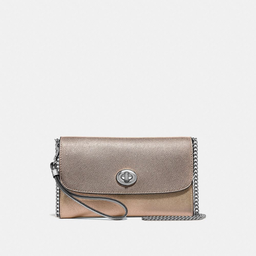 COACH F67543 CHAIN CROSSBODY IN COLORBLOCK CHALK-MULTI/SILVER